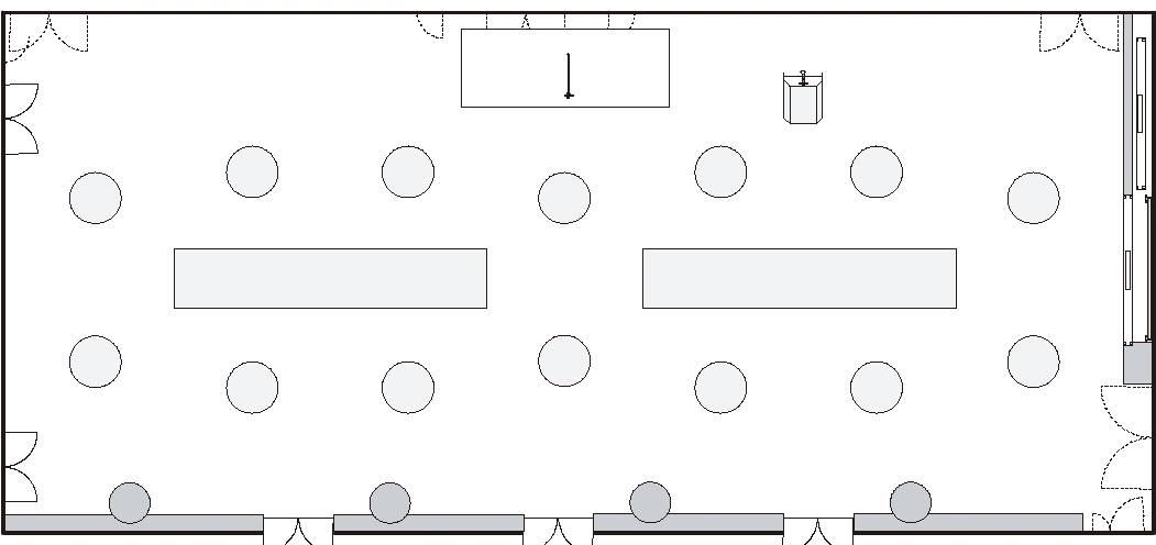 SORA Buffet style, 180–250 guests