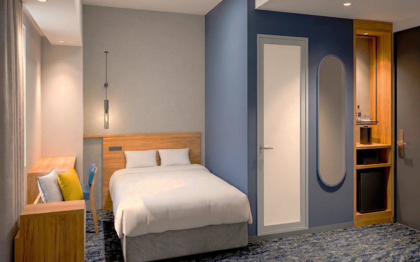 Interior of a single room